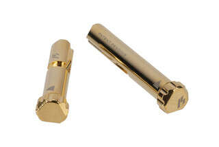 Strike Industries AR-10 SHIFT pins with gold finish have a unique design for easy installation